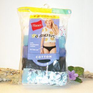 SOLD! HANES Sz 9 NEW 9 Pack Tagless Cotton Bikinis Assorted Colors